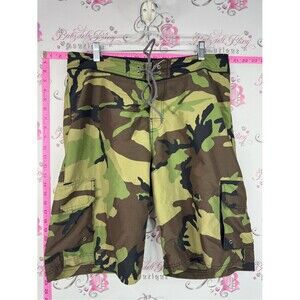 Level six swim shorts Men's Camouflage Swim Board Shorts - Green/Brown Camo